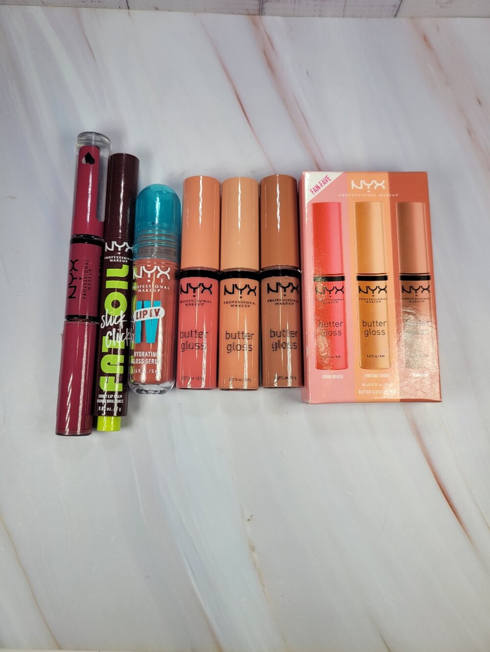 6 Piece NYX Lipstick and Lip Gloss Bundle NEW!